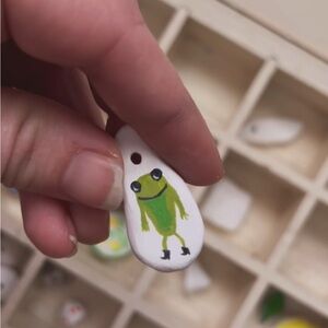 Hand-Painted Frog Pendant